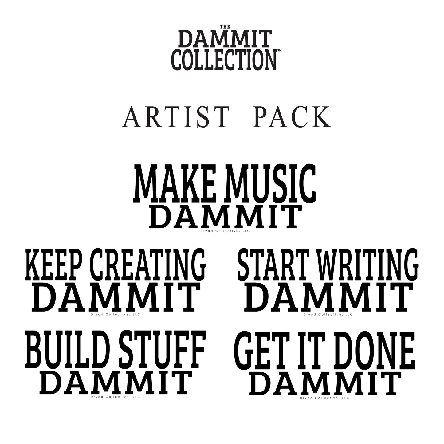 ARTIST STICKER PACK - THE DAMMIT COLLECTION