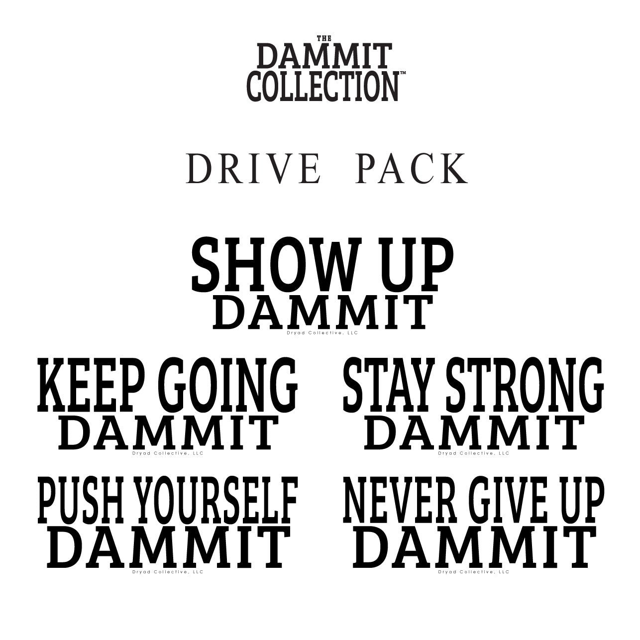 DRIVE STICKER PACK - THE DAMMIT COLLECTION
