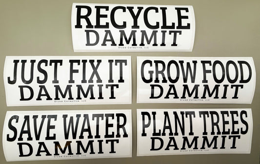 ECO ACTION STICKER PACK - THE DAMMIT COLLECTION