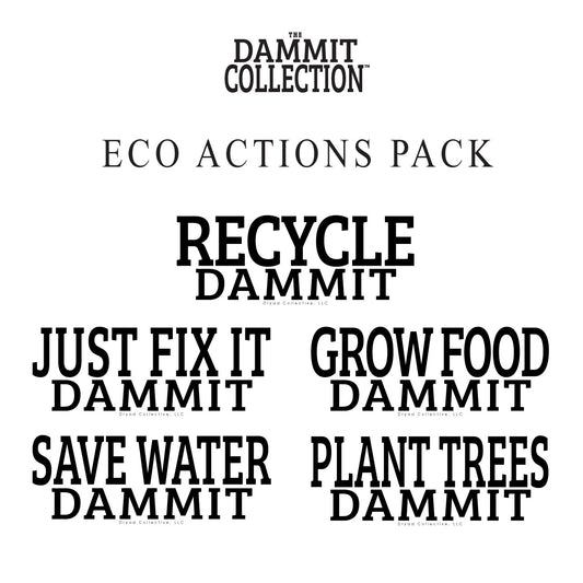 ECO ACTION STICKER PACK - THE DAMMIT COLLECTION